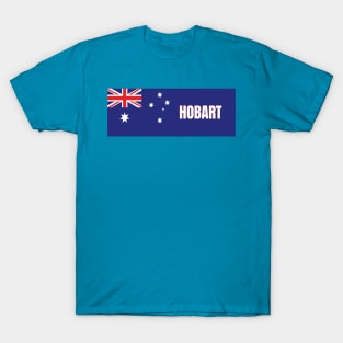 Hobart City in Australian Flag T-Shirt